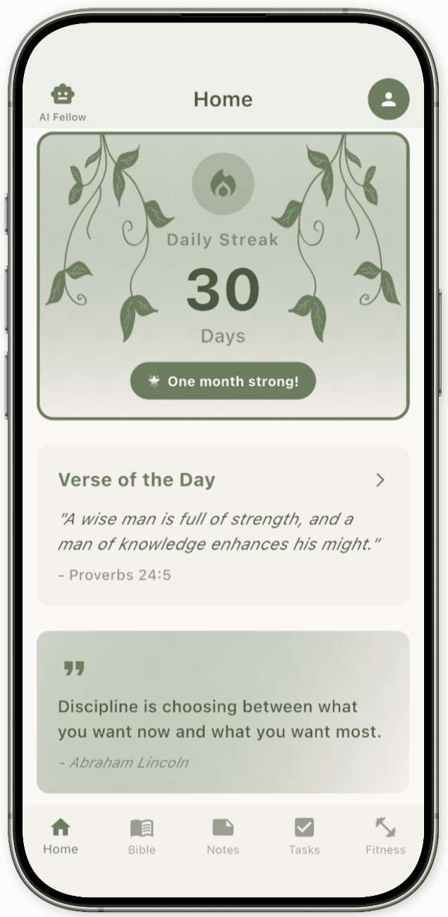 Man's Manual App Home Screen